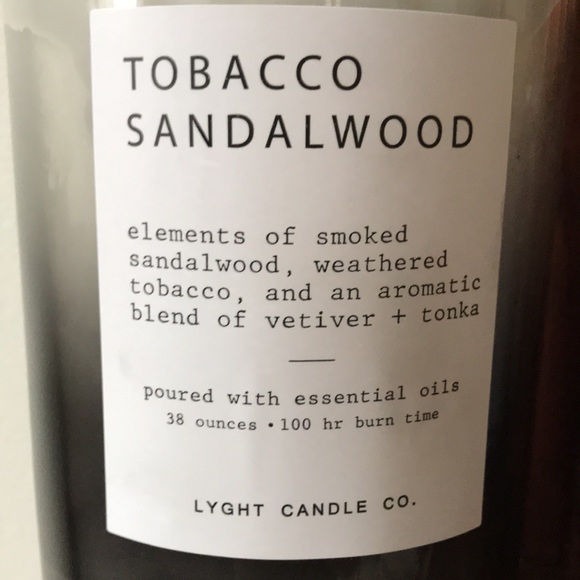 3 Wick 100 hr luxury candle-tobacco sandalwood - Picture 2 of 5